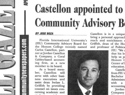 Castellon nomeado para o Conselho Consultivo Comunitário da FIU